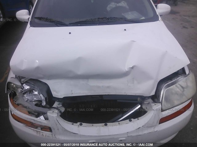 KL1TD666X7B791353 - 2007 CHEVROLET AVEO LS WHITE photo 6