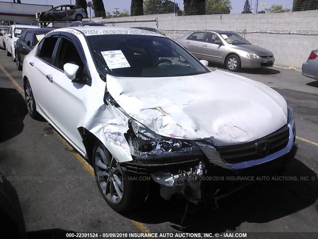 1HGCR2F5XEA173559 - 2014 HONDA ACCORD SPORT WHITE photo 1