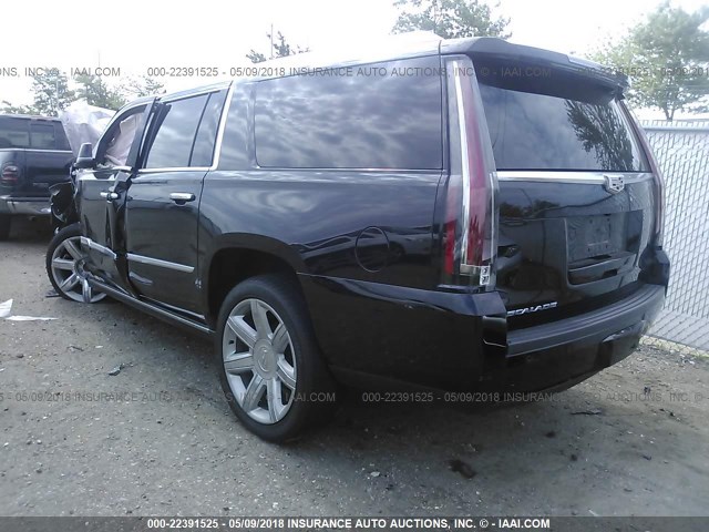 1GYS4JKJ3GR383604 - 2016 CADILLAC ESCALADE ESV PREMIUM BLACK photo 3