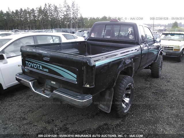 JT4VN13GXR5133077 - 1994 TOYOTA PICKUP 1/2 TON EXTRA LONG WHEELBASE SR5 BLACK photo 4