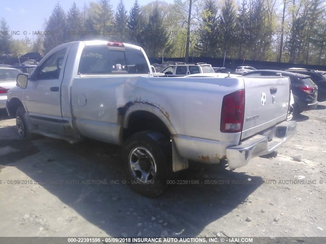 3D7KS26D15G826373 - 2005 DODGE RAM 2500 ST/SLT SILVER photo 3