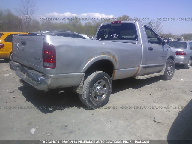 3D7KS26D15G826373 - 2005 DODGE RAM 2500 ST/SLT 银色 照片 4