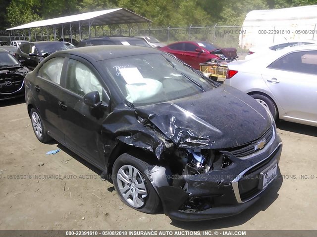 1G1JB5SH2J4115345 - 2018 CHEVROLET SONIC LS 黑色 照片 1