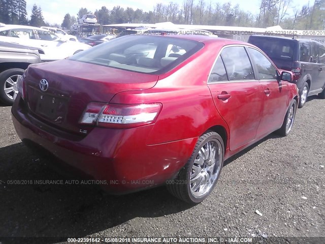 4T1BF3EK2AU078577 - 2010 TOYOTA CAMRY SE/LE/XLE 红色 照片 4