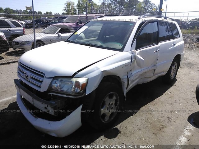 JTEEP21A260168182 - 2006 TOYOTA HIGHLANDER LIMITED WHITE photo 2