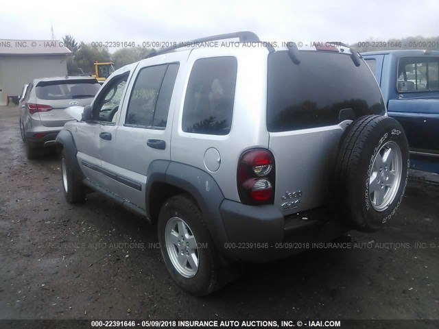 1J4GL48K77W575667 - 2007 JEEP LIBERTY SPORT SILVER photo 3