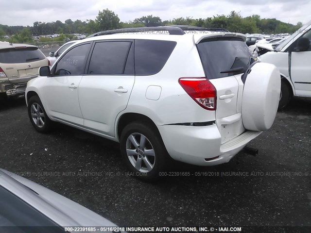 JTMBK34V785055697 - 2008 TOYOTA RAV4 LIMITED WHITE photo 3