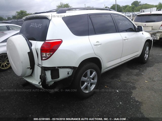 JTMBK34V785055697 - 2008 TOYOTA RAV4 LIMITED WHITE photo 4