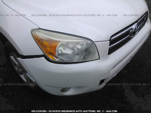 JTMBK34V785055697 - 2008 TOYOTA RAV4 LIMITED WHITE photo 6