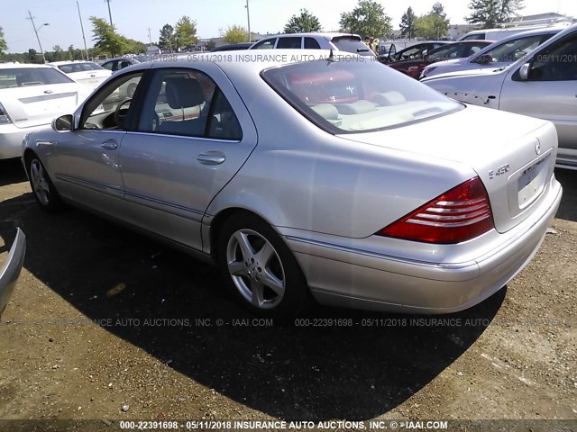 WDBNG70J04A388624 - 2004 MERCEDES-BENZ S 430 SILVER photo 3