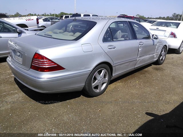 WDBNG70J04A388624 - 2004 MERCEDES-BENZ S 430 SILVER photo 4