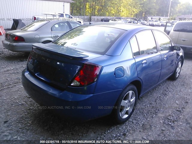 1G8AL55F86Z164620 - 2006 SATURN ION LEVEL 3 BLUE photo 4