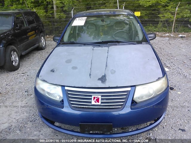 1G8AL55F86Z164620 - 2006 SATURN ION LEVEL 3 BLUE photo 6