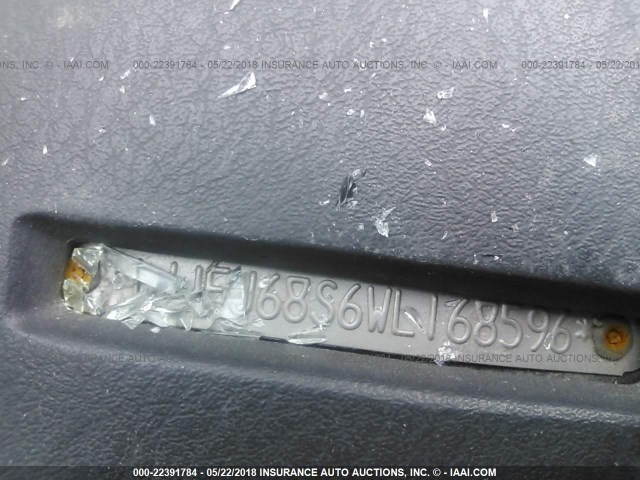 1J4FJ68S6WL168596 - 1998 JEEP CHEROKEE SPORT/CLASSIC თეთრი ფოტო 9