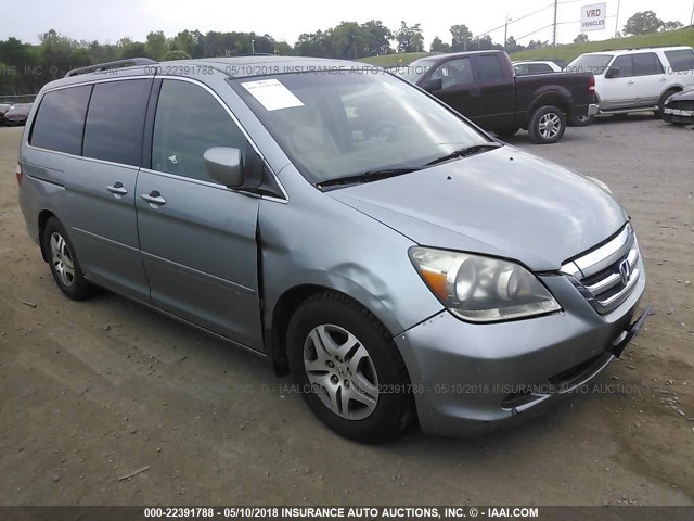 5FNRL38607B021404 - 2007 HONDA ODYSSEY EXL Light Blue photo 1