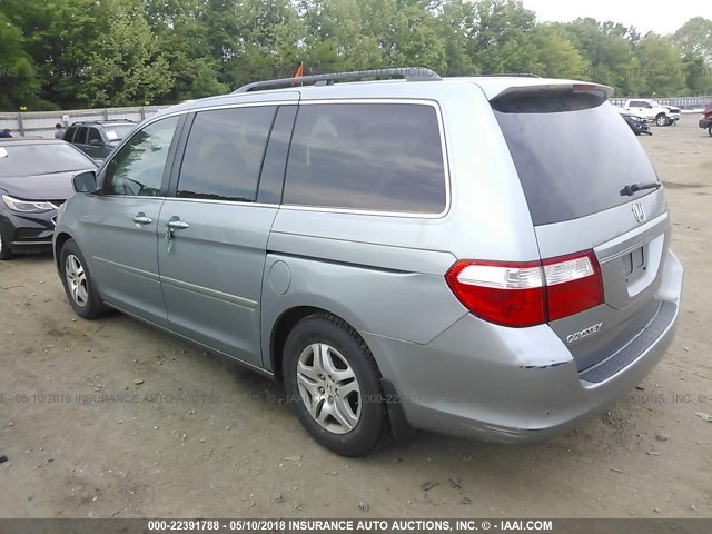 5FNRL38607B021404 - 2007 HONDA ODYSSEY EXL Light Blue photo 3