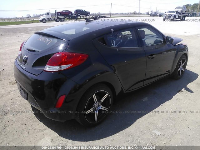 KMHTC6AD1CU071774 - 2012 HYUNDAI VELOSTER BLACK photo 4