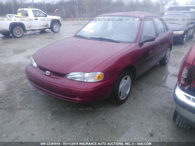 1Y1SK52821Z421326 - 2001 CHEVROLET GEO PRIZM LSI MAROON photo 2