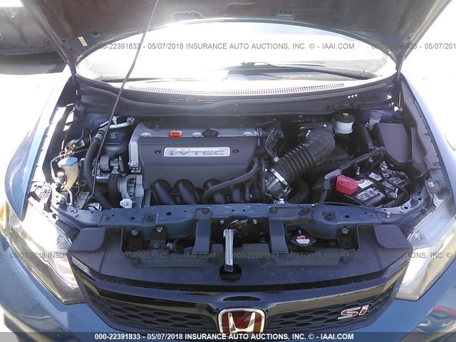 2HGFB6E51CH702082 - 2012 HONDA CIVIC SI BLUE photo 10