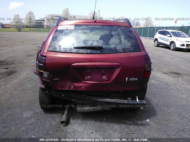 5Y2SM63835Z443117 - 2005 PONTIAC VIBE RED photo 6