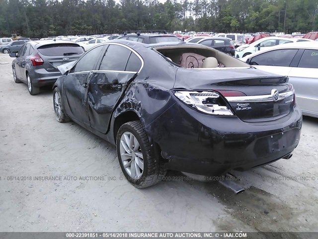 2G4GN5EX1E9177345 - 2014 BUICK REGAL PREMIUM BLACK photo 3