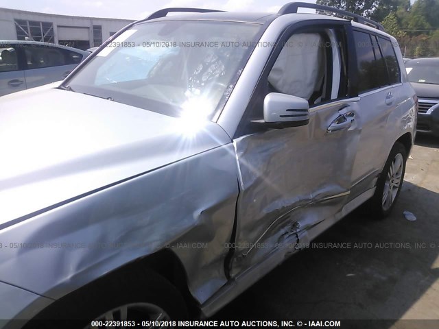 WDCGG0EB3EG258834 - 2014 MERCEDES-BENZ GLK 250 BLUETEC SILVER photo 6