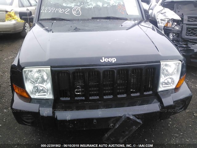 1J8HG48K26C244096 - 2006 JEEP COMMANDER 黑色 照片 10