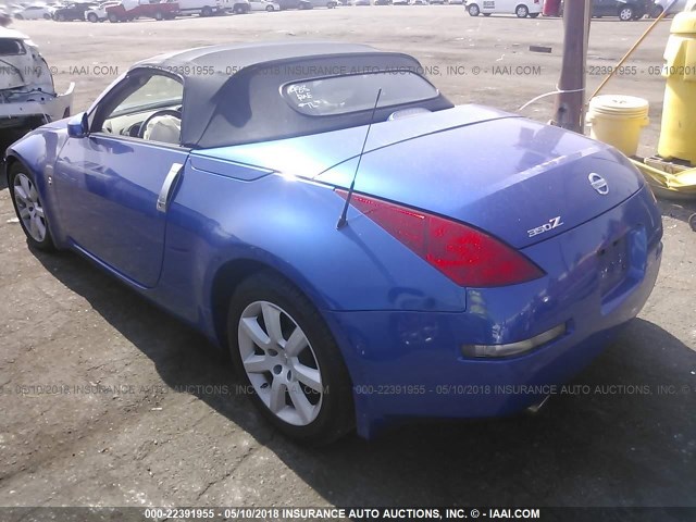 JN1AZ36A44T002997 - 2004 NISSAN 350Z ROADSTER BLUE photo 3