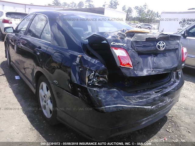 4T1BE46K78U211528 - 2008 TOYOTA CAMRY CE/LE/XLE/SE BLACK photo 3