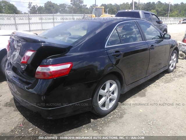 4T1BE46K78U211528 - 2008 TOYOTA CAMRY CE/LE/XLE/SE BLACK photo 4