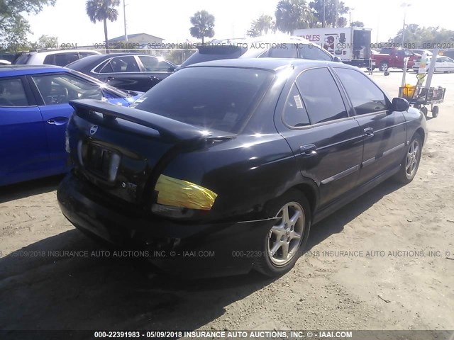 3N1AB51DX2L712165 - 2002 NISSAN SENTRA SE-R SPEC V BLACK photo 4