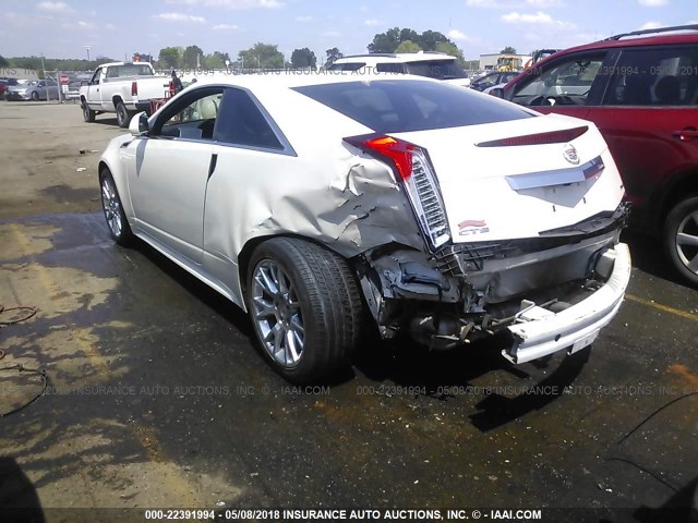 1G6DP1E36C0105932 - 2012 CADILLAC CTS PREMIUM COLLECTION WHITE photo 3