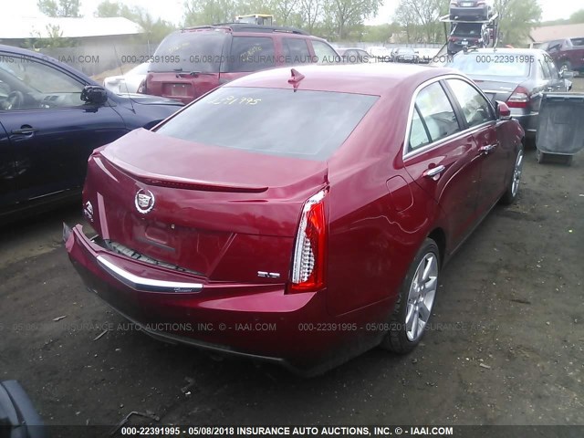 1G6AH5R39D0136241 - 2013 CADILLAC ATS LUXURY RED photo 4