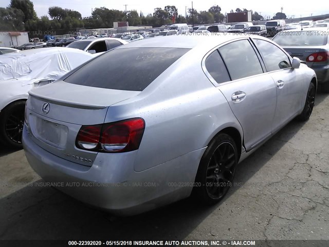 JTHCH96S060008500 - 2006 LEXUS GS GENERATION 200 300 SILVER photo 4