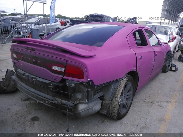 2C3CDXCT6EH114690 - 2014 DODGE CHARGER R/T PINK photo 4