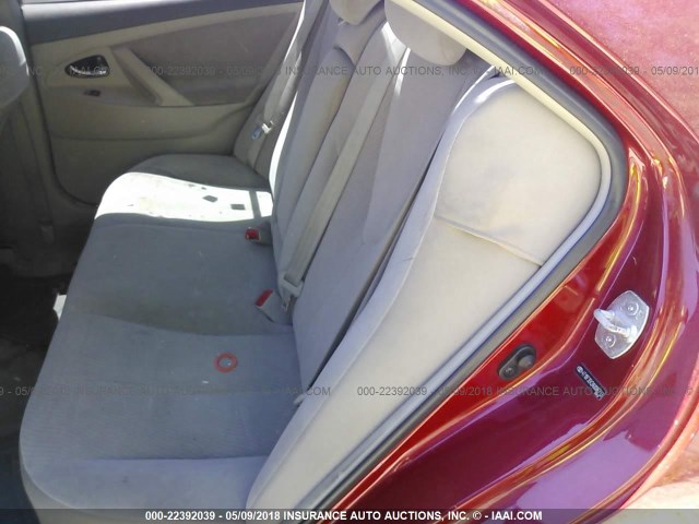 4T1BF3EK2AU086713 - 2010 TOYOTA CAMRY SE/LE/XLE RED photo 8