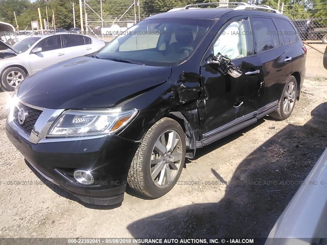 5N1AR2MNXEC696508 - 2014 NISSAN PATHFINDER S/SV/SL/PLATINUM 黑色 照片 2