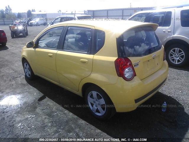 KL1TD66E49B327419 - 2009 CHEVROLET AVEO LS/LT YELLOW photo 3