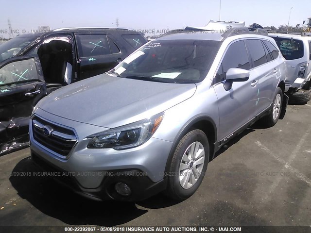 4S4BSACC2J3201926 - 2018 SUBARU OUTBACK 2.5I PREMIUM SILVER photo 2