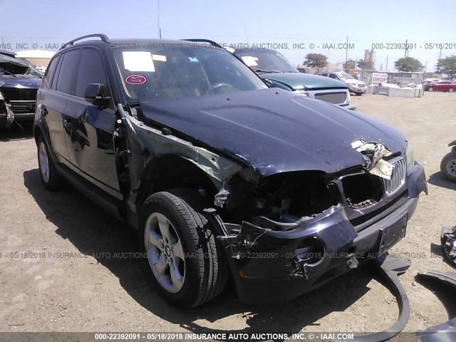 WBXPC93497WF22292 - 2007 BMW X3 3.0SI BLUE photo 1