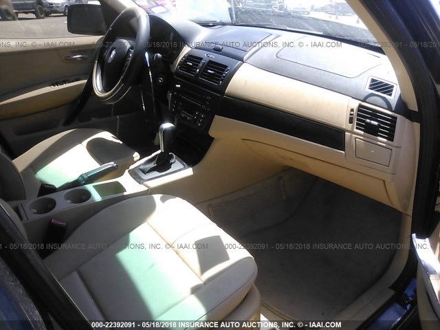 WBXPC93497WF22292 - 2007 BMW X3 3.0SI BLUE photo 5