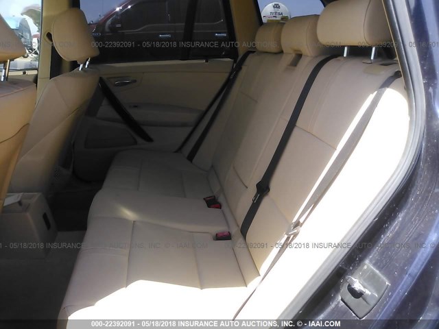 WBXPC93497WF22292 - 2007 BMW X3 3.0SI BLUE photo 8