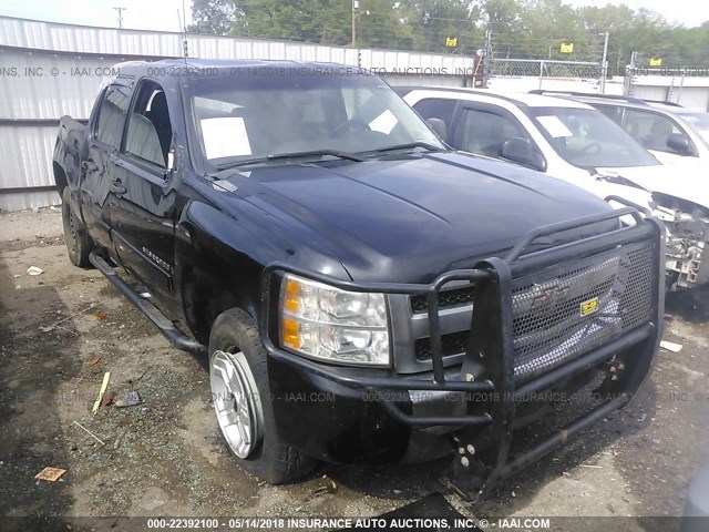 3GCEK13M27G533431 - 2007 CHEVROLET SILVERADO K1500 CREW CAB BLACK photo 1