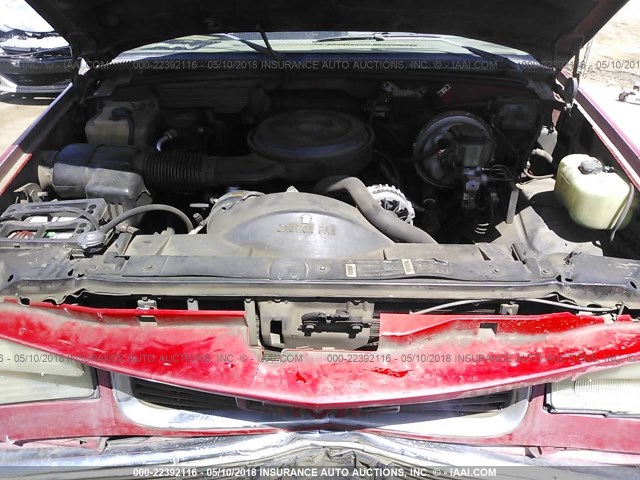 2GTEC19K2R1559025 - 1994 GMC SIERRA C1500 RED photo 10