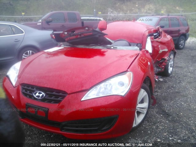 KMHHT6KD3CU070629 - 2012 HYUNDAI GENESIS COUPE 2.0T RED photo 2