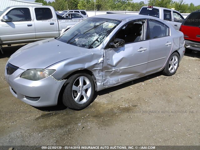 JM1BK12F641157994 - 2004 MAZDA 3 I SILVER photo 2