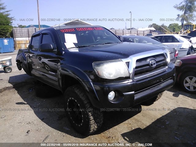 3TMLU42N35M001360 - 2005 TOYOTA TACOMA DOUBLE CAB BLACK photo 1