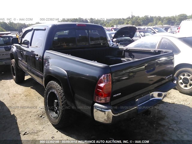 3TMLU42N35M001360 - 2005 TOYOTA TACOMA DOUBLE CAB შავი ფოტო 3