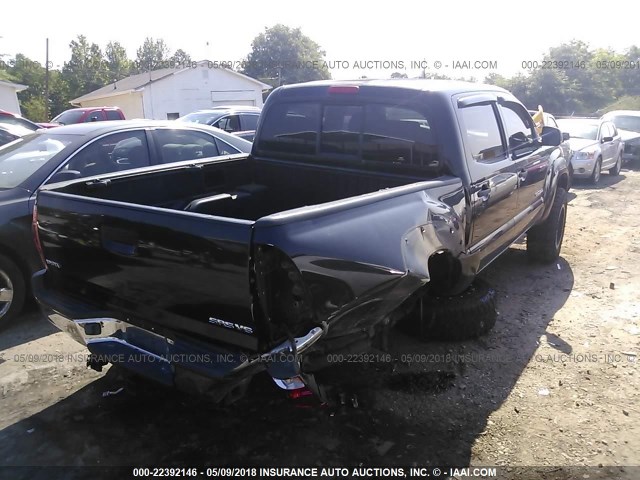 3TMLU42N35M001360 - 2005 TOYOTA TACOMA DOUBLE CAB შავი ფოტო 4