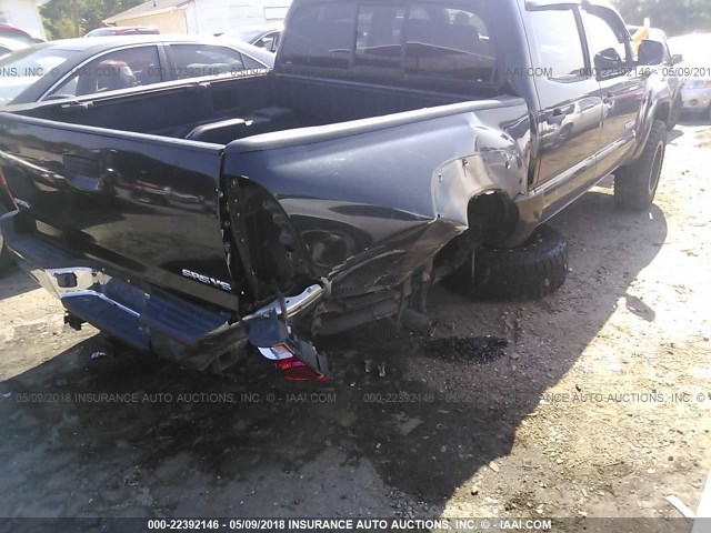 3TMLU42N35M001360 - 2005 TOYOTA TACOMA DOUBLE CAB შავი ფოტო 6
